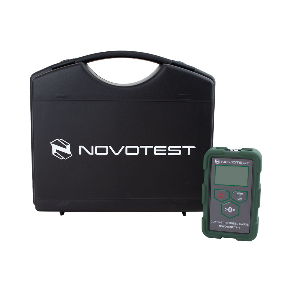 Encontraproduto.com.br - Medidor de Espessura de camada digital portátil base ferrosa 0-12mm NOVOTEST TP-1M+M12