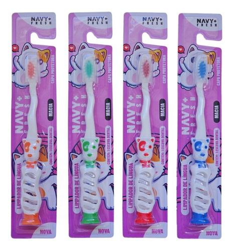 Escova Dente Infantil Macia Pacote C/12 Un Navy - Atacado