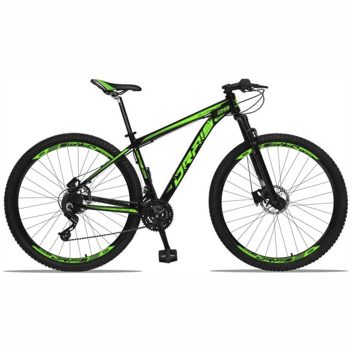 Bicicleta Aro 29 Drais 21v Câmbio Shimano Freio a disco MTB  Aluminun 32r