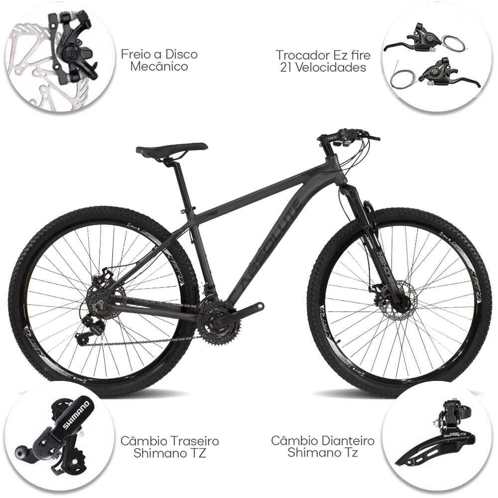 Encontraproduto.com.br - Bicicleta Aro 29  ABSOLUTE NERO  Aluminio Câmbios Shimano 21v Freio a Disco