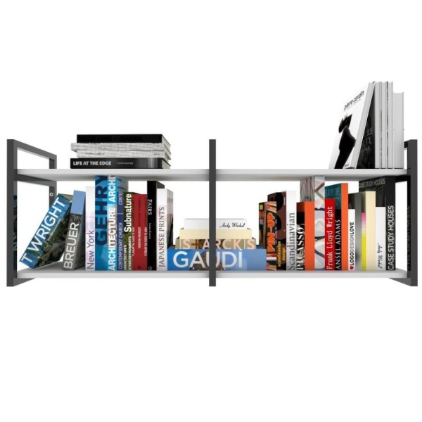 Encontraproduto.com.br - Prateleira Industrial Moveis Escritorio Quarto Estante Infantil Livro Branco Organizador Brinquedos