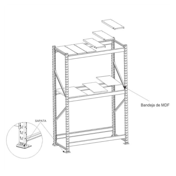 Encontraproduto.com.br - Mini Porta Palete Slim Mini Porta Pallet Slim 180x60 Pallets Kit Plano Mdf Mdp Palet Madeira