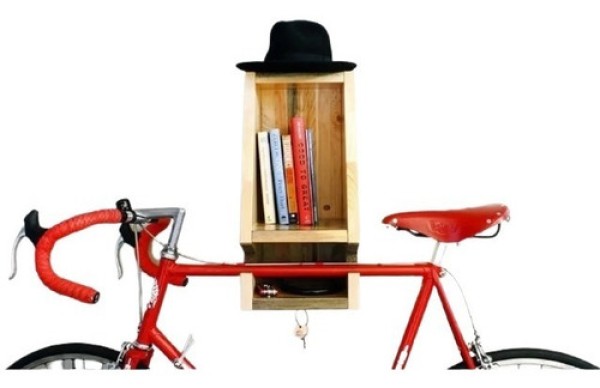 Encontraproduto.com.br - Suporte De Bicicleta De Parede Madeira + Buchas E Parafusos