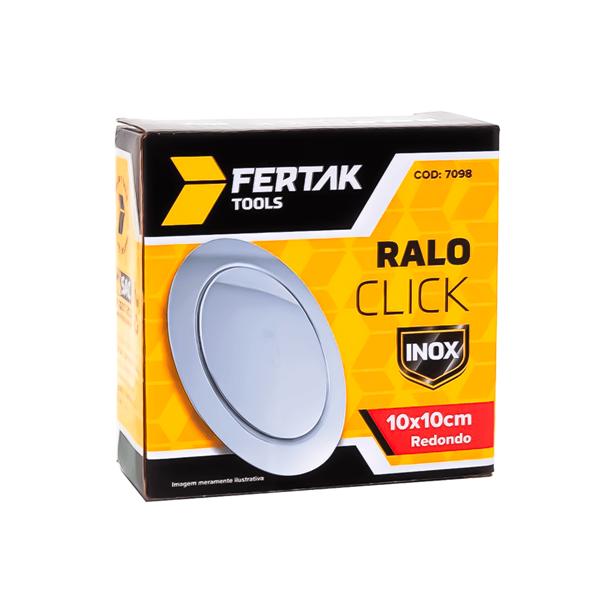 Encontraproduto.com.br - Ralo Click Inteligente Inox Fertak Redondo Embutir 10x10cm