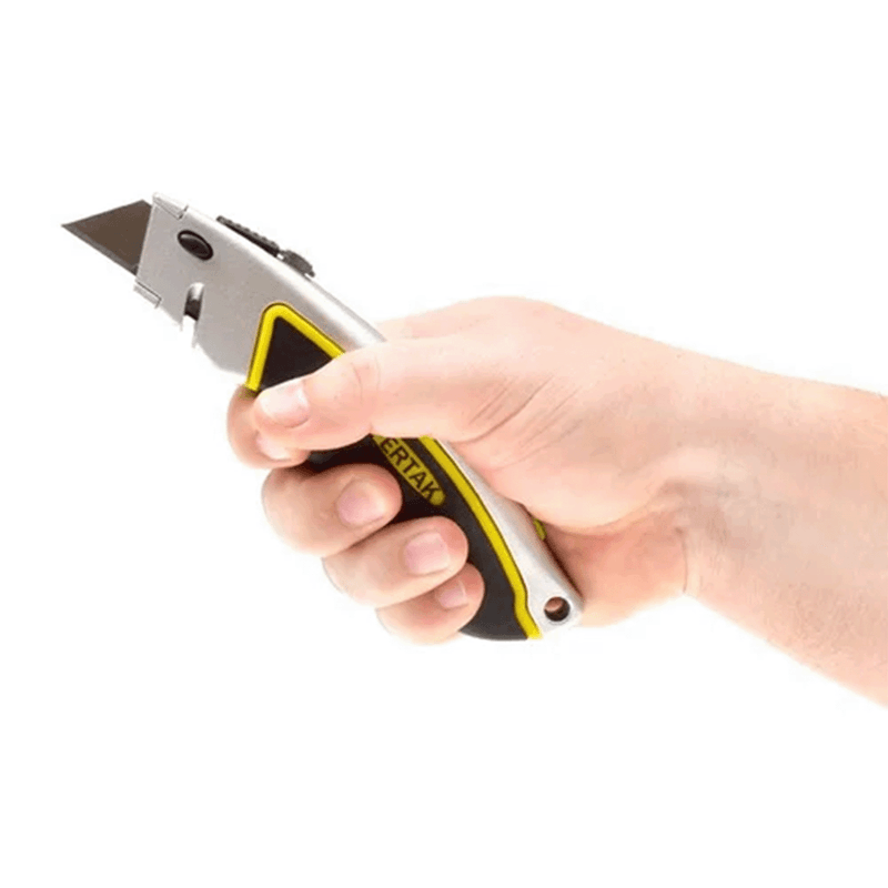 Encontraproduto.com.br - Estilete Fertak Trapezoidal 18mm Com 5 Lâminas