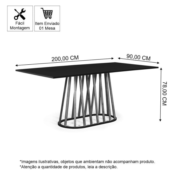 Encontraproduto.com.br - Mesa De Jantar Retangular 8 Lugares 200x90cm Gabi Noronha - Straub Web
