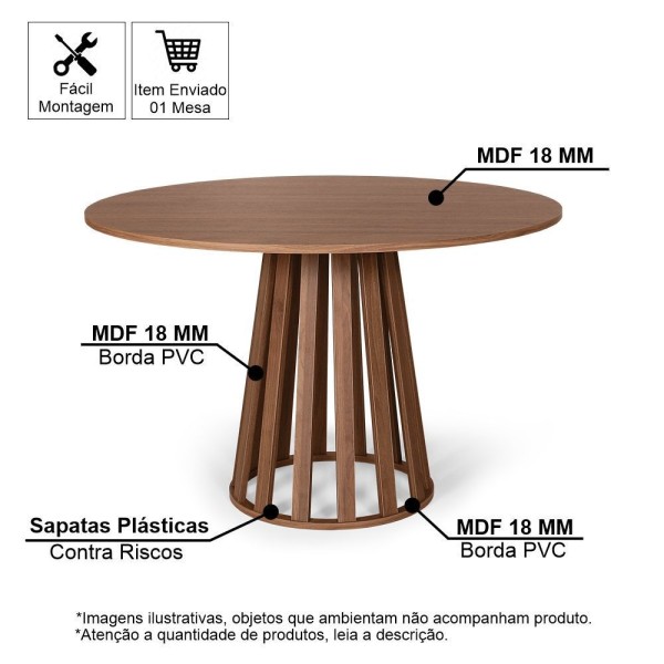 Encontraproduto.com.br - Mesa De Jantar Redonda Gabi Noronha Com 4 Cadeiras Estofadas Ella Preto/bege