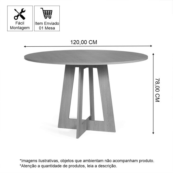 Encontraproduto.com.br - Mesa De Jantar Redonda Montreal Pret/nor Com 4 Cadeiras Estofadas Ella Cinza Escuro