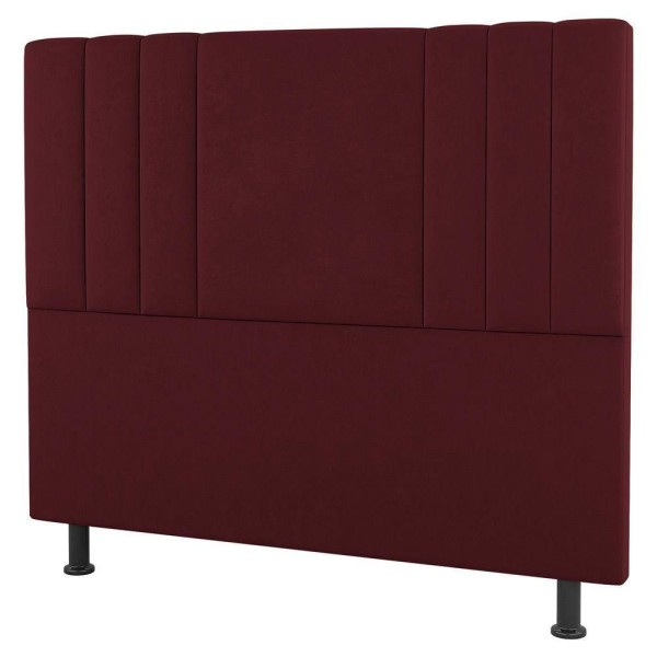 Encontraproduto.com.br - Cabeceira Cama Box Casal King Size Grace 195Cm Suede Bordô