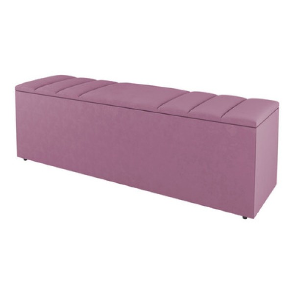 Encontraproduto.com.br - Calçadeira Baú King Size Grace 190Cm Suede Rosa