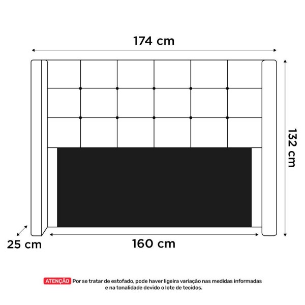 Encontraproduto.com.br - Cabeceira Cama Box Casal Queen Size Gioconda 160cm Com Frame Veludo Cinza - Desk Design