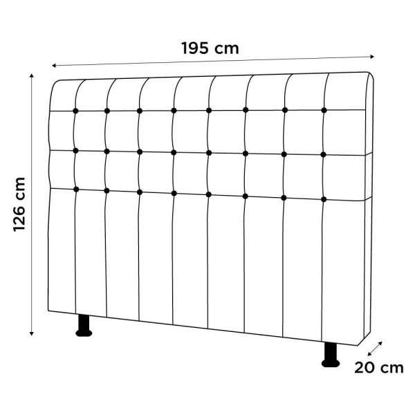 Encontraproduto.com.br - Cabeceira Cama Box Casal King Size Dahlia 195Cm Com Frame Suede Marrom - Abmaza