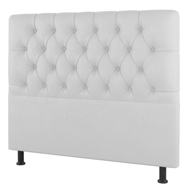Cabeceira Cama Box Solteiro Nice 100cm Sintético Branco - Desk Design