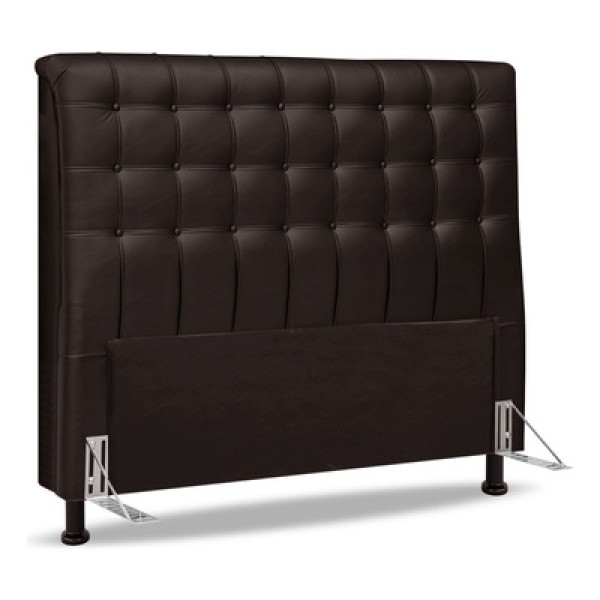 Cabeceira Cama Box Casal Ciara 140cm Botonê Com Frame Suede Marrom - Abmaza