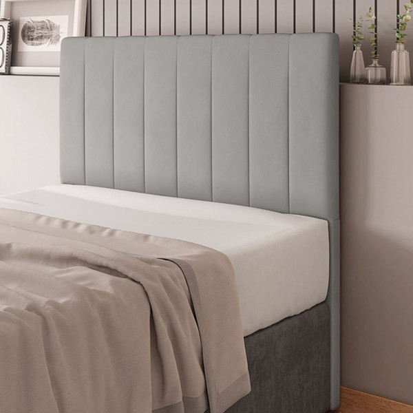 Cabeceira Cama Box Casal Queen Size Ivana 160cm Veludo Prata - Abmaza