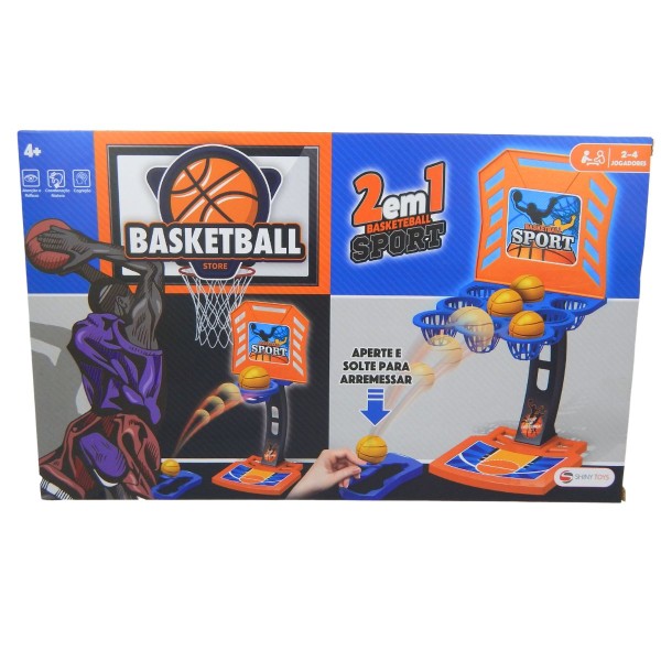 Encontraproduto.com.br - Jogo de Basquete 2 em 1 Shiny Toys 001252