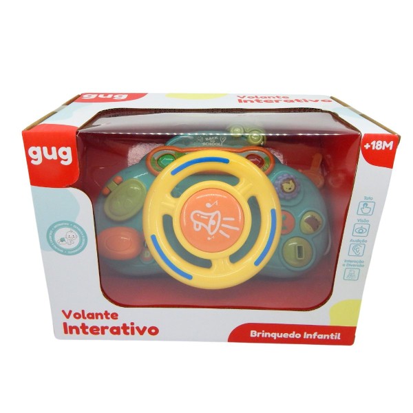 Encontraproduto.com.br - Volante Interativo Com Luz E Som Shiny Toys 001325