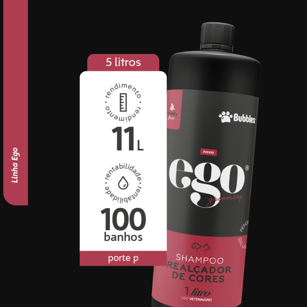 Encontraproduto.com.br - Shampoo Ego Realçador de Cores - Bubbles 1 Litro (1:10)