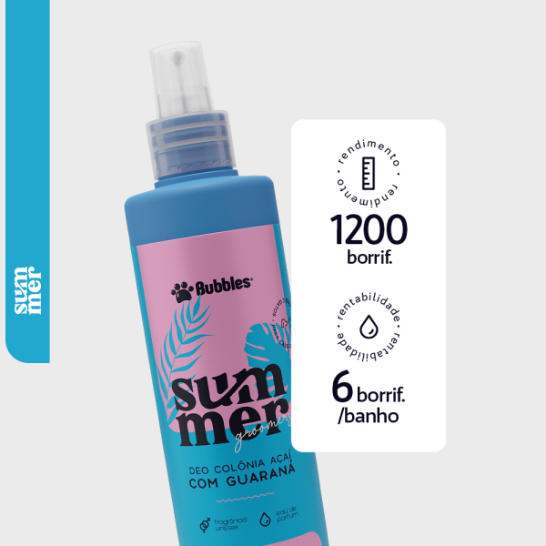 Encontraproduto.com.br - Deo Colônia Summer Açaí com Guaraná - Bubbles 300ml