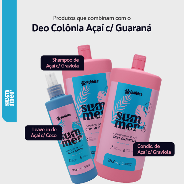 Encontraproduto.com.br - Deo Colônia Summer Açaí com Guaraná - Bubbles 300ml