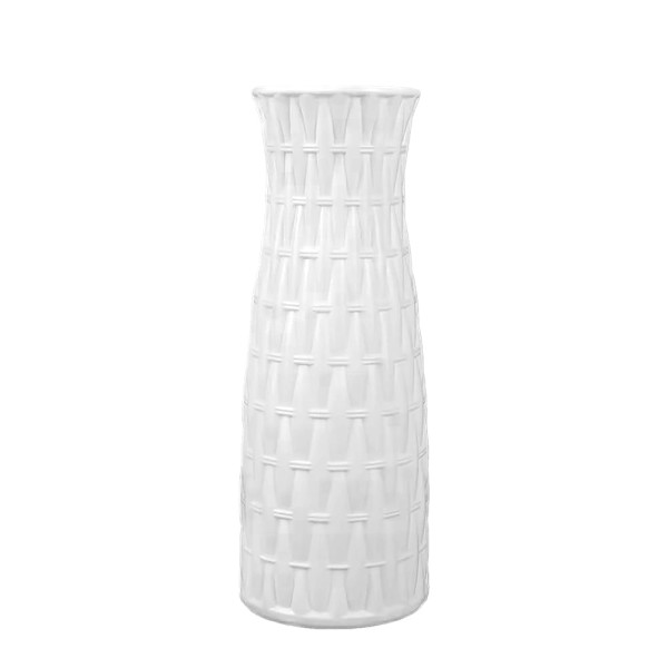 Encontraproduto.com.br - Vaso Resistente a Impactos com Design Neutro 22x8cm