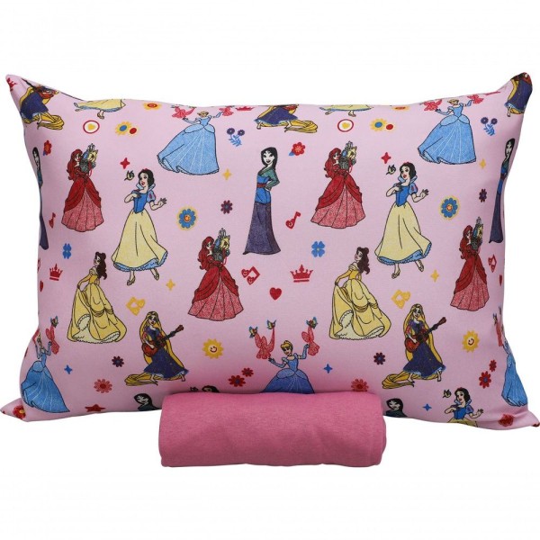 Jogo De Lençol 2 Peças Portallar Disney Danca De Princesas-rosa Cravo Solteiro