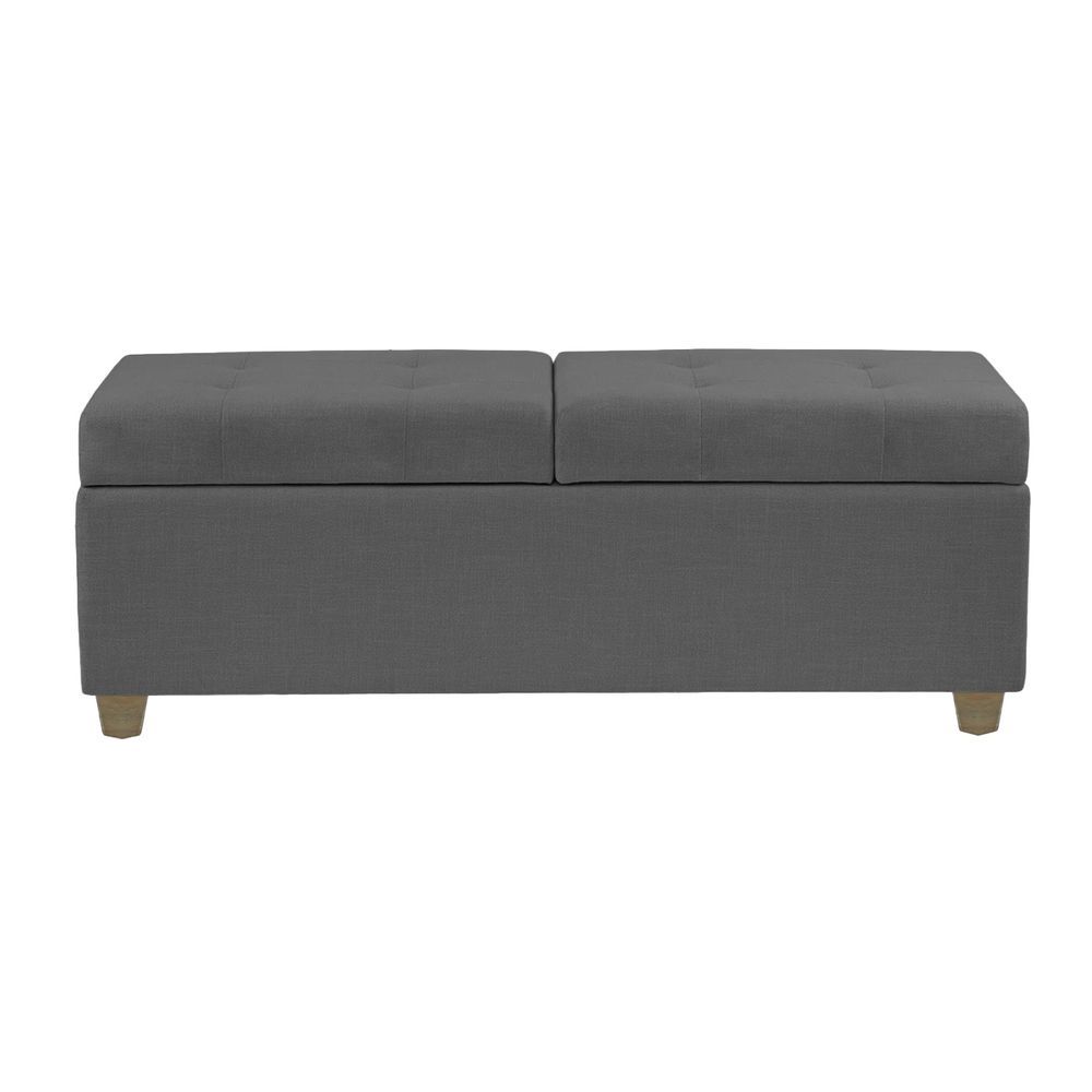 Encontraproduto.com.br - Recamier Bau Madri 1,40m Suede Cinza - Inova Decor