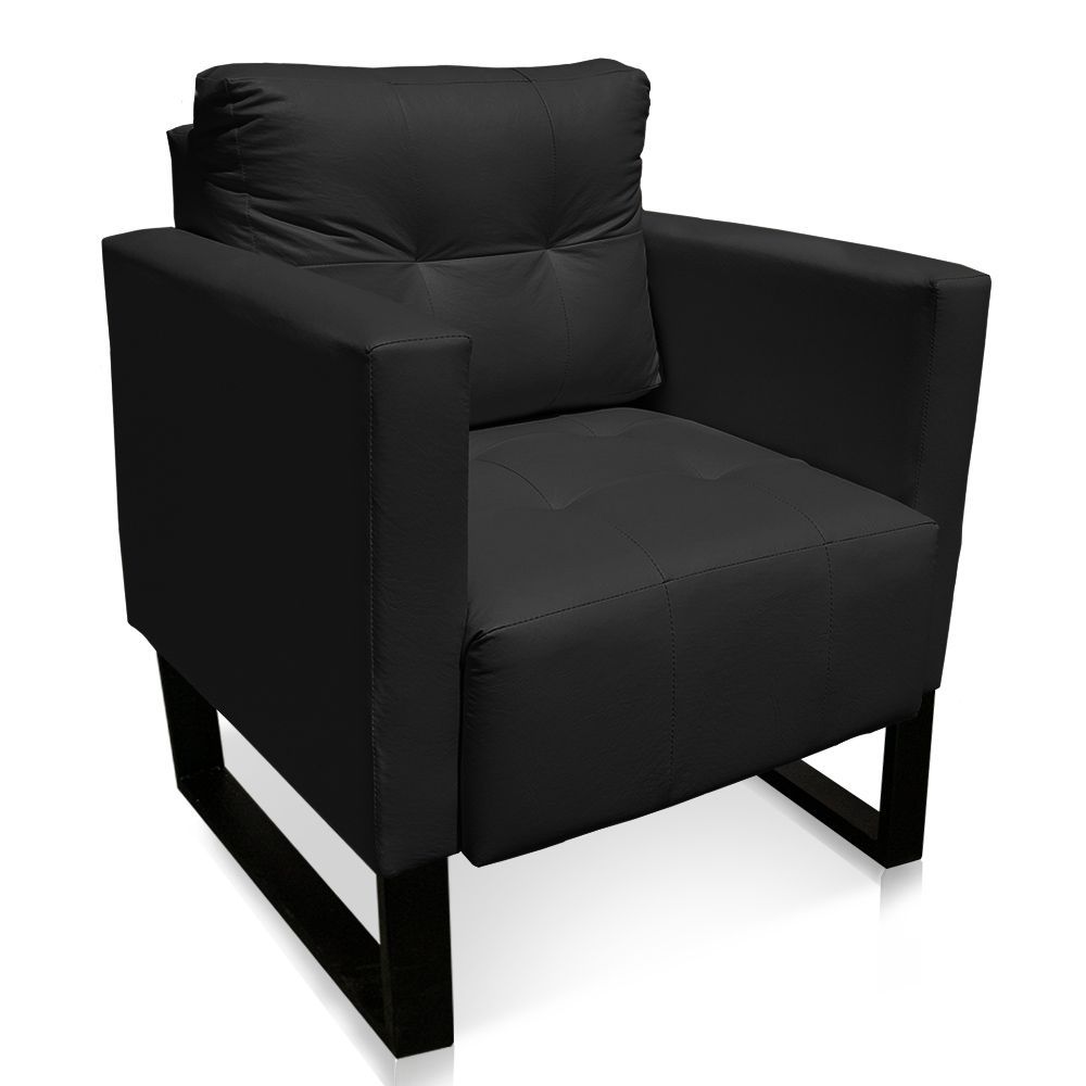 Poltrona Livia Corino Preto Base Industrial Preto - Drossi