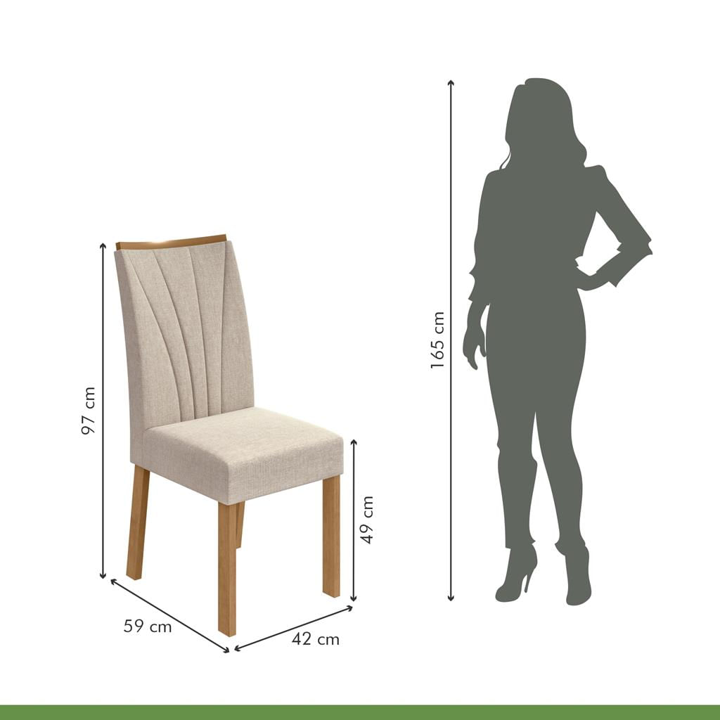 Encontraproduto.com.br - Conjunto Sala de Jantar Mesa 160cm com Tampo MDF/Vidro Apogeu 6 Cadeiras Apogeu Lopas