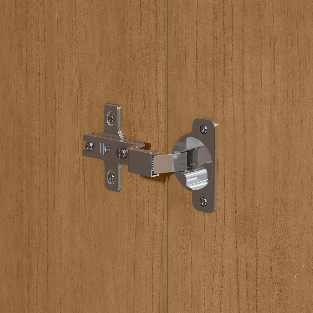 Encontraproduto.com.br - Guarda-roupa Casal Easy Slim 8 Portas Com Espelho Amendoa Clean Lopas