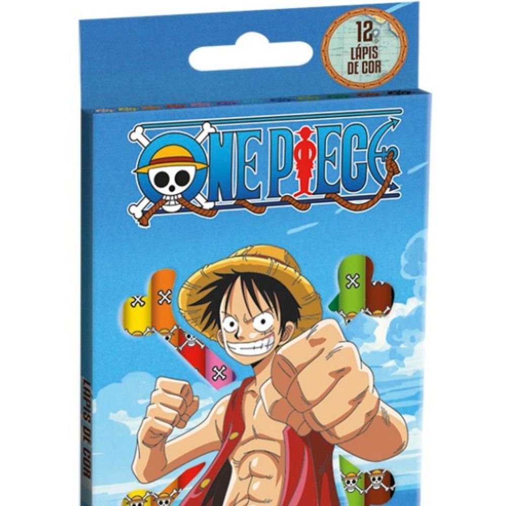 Encontraproduto.com.br - Lápis De Cor 12 Cores One Piece Tris