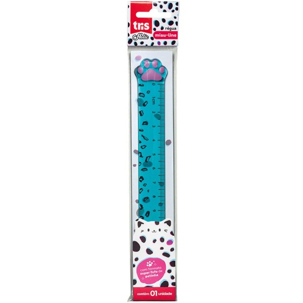 Encontraproduto.com.br - Régua 15cm Patinha Holic Pets C/1 Sortida - Tris Regua Holic Pets 15cm Poly C/1 Sort Tris