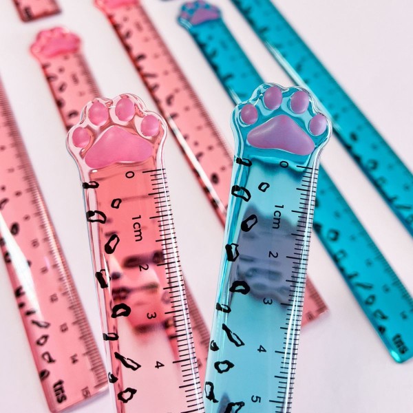 Encontraproduto.com.br - Régua 15cm Patinha Holic Pets C/1 Sortida - Tris Regua Holic Pets 15cm Poly C/1 Sort Tris