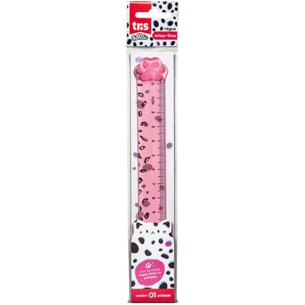 Encontraproduto.com.br - Régua 15cm Patinha Holic Pets C/1 Sortida - Tris Regua Holic Pets 15cm Poly C/1 Sort Tris