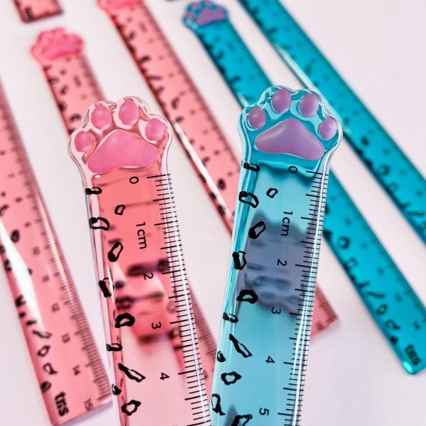 Encontraproduto.com.br - Régua 15cm Patinha Holic Pets C/1 Sortida - Tris Regua Holic Pets 15cm Poly C/1 Sort Tris
