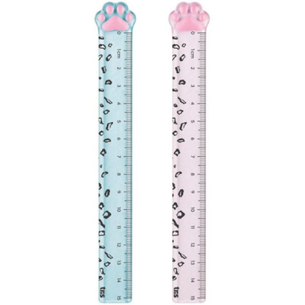 Régua 15cm Patinha Holic Pets C/1 Sortida - Tris Regua Holic Pets 15cm Poly C/1 Sort Tris