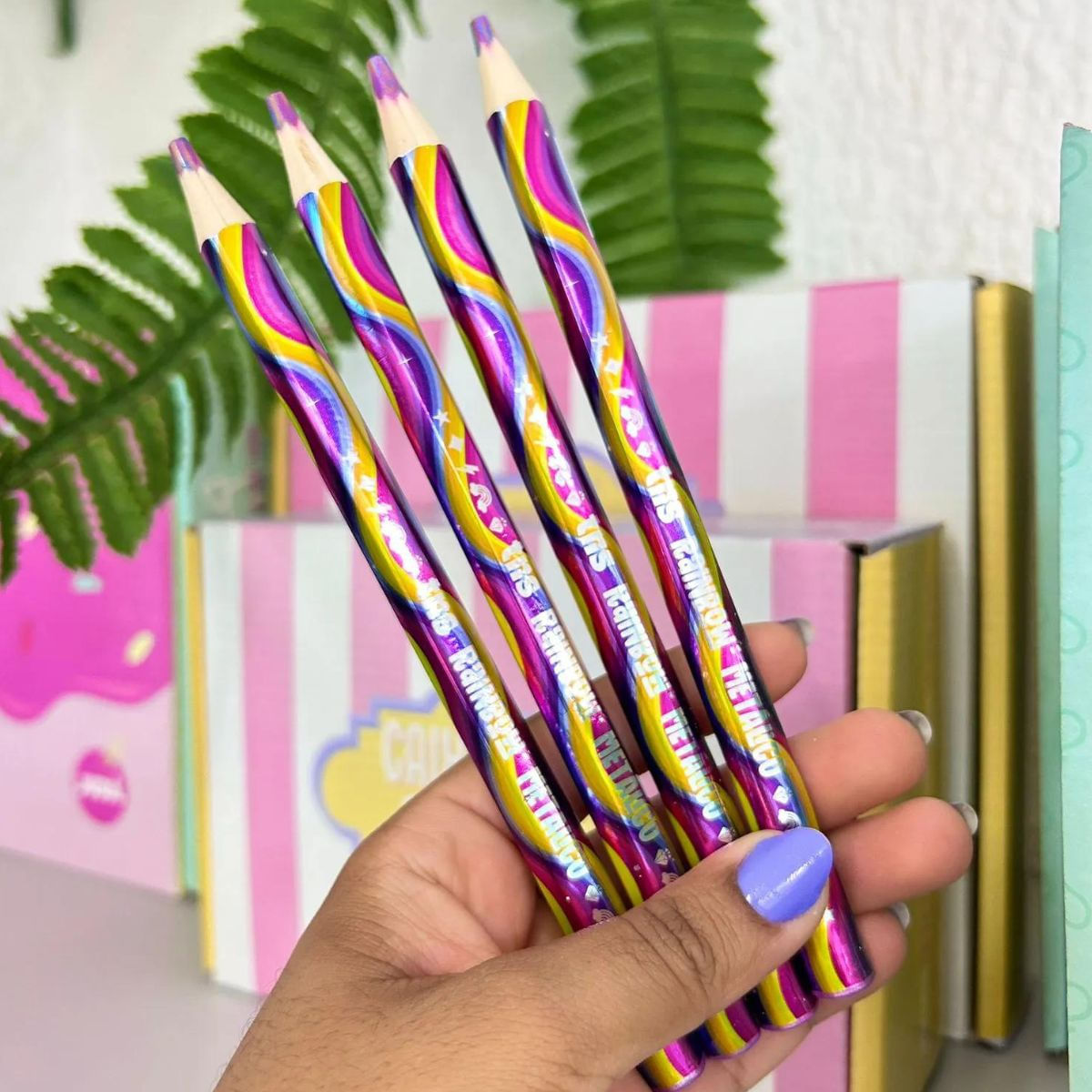 LAPIS DE COR RAINBOW METÁLICO JUMBO MULTICOLORIDO 1UN - TRIS