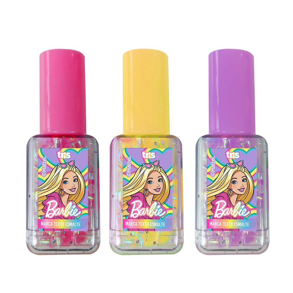 Encontraproduto.com.br - Caneta Marca Texto Barbie Esmalte Diversos Modelos Tris Summit