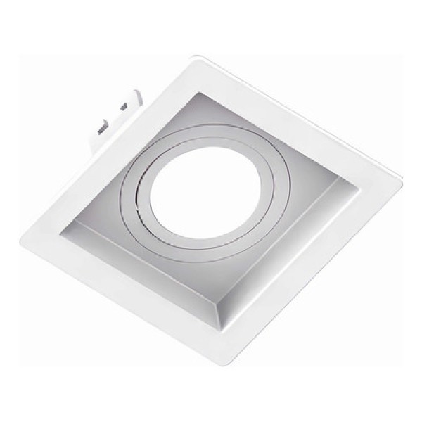 Kit 3 Spot Embutir AR70 Recuado Quadrado Branco + Lamp BF