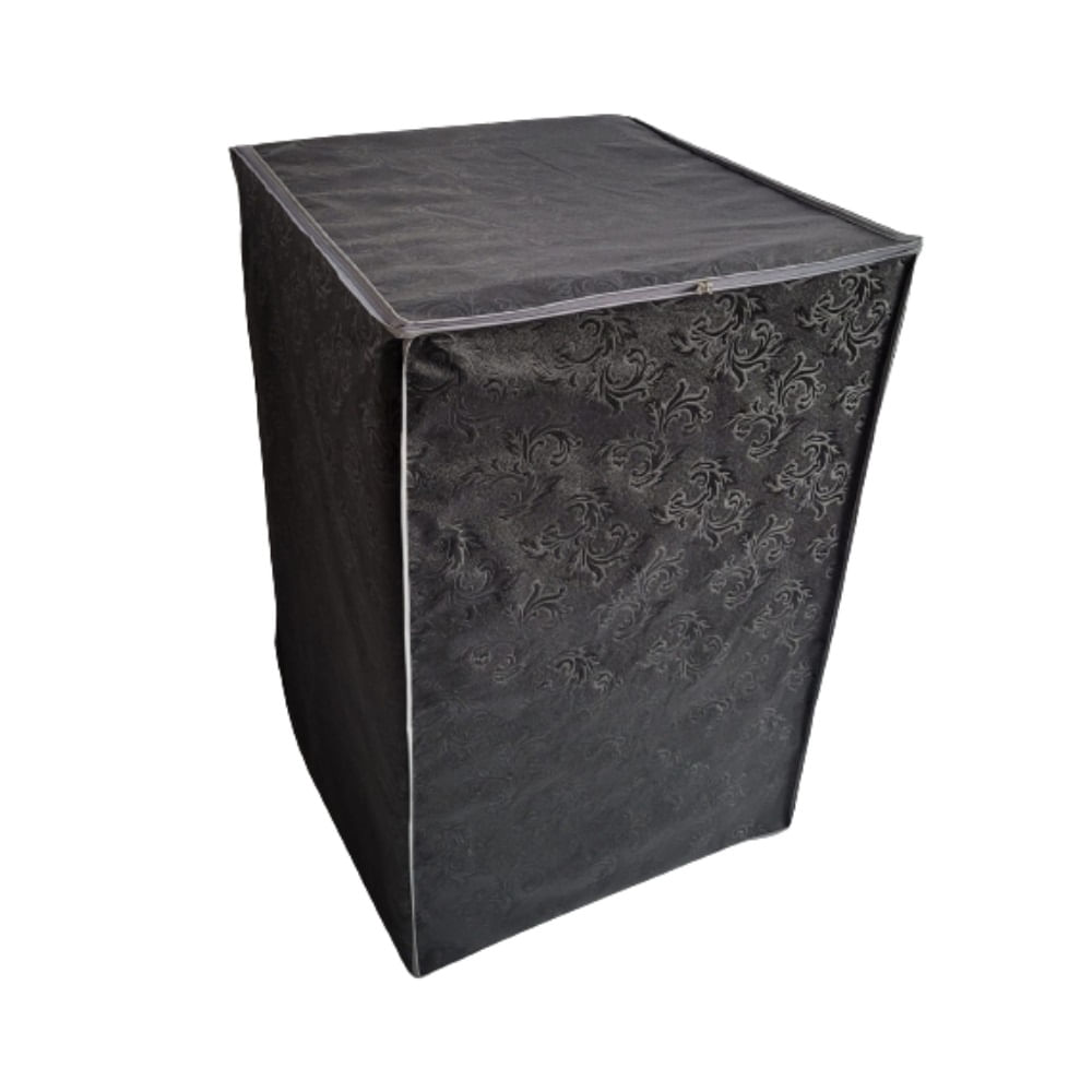 Capa p/ Maquina de Lavar Preta 65x106x70cm Abertura Superior