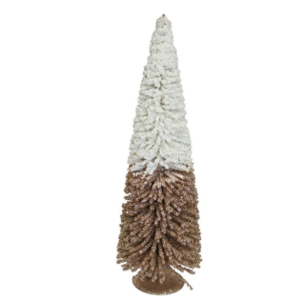Árvore De Natal Tok Branca E Champagne 50cm (MP)