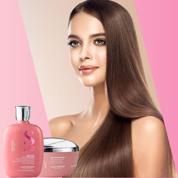 Encontraproduto.com.br - Alfaparf Semi di Lino Moisture Nutritive Shampoo 250ml + Máscara 200ml