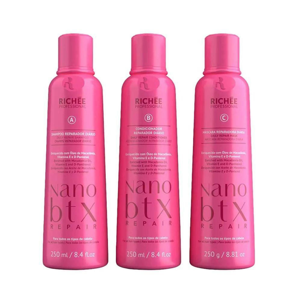 Richée Nano Bt Repair Shampoo + Condicionador + Máscara (3x250ml)