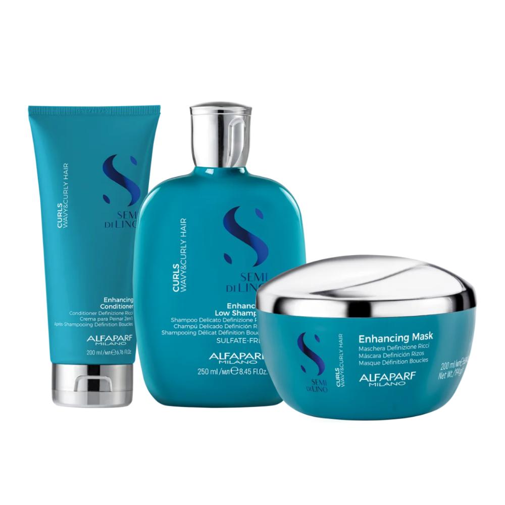 Alfaparf Semi di Lino Curls - Kit Home Care (3 Produtos)