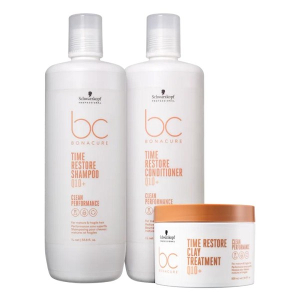 Encontraproduto.com.br - Schwarzkopf Time Restore Q10+ Kit (3 Produtos)