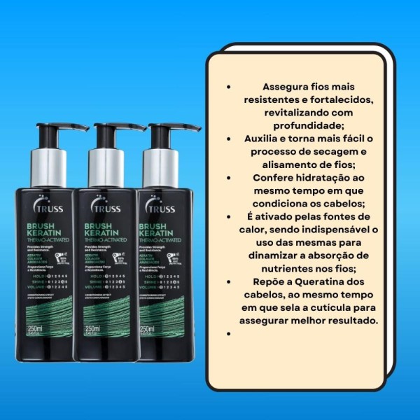 Encontraproduto.com.br - Truss Brush Kit - 3 Leave-ins Reconstrutores 250ml