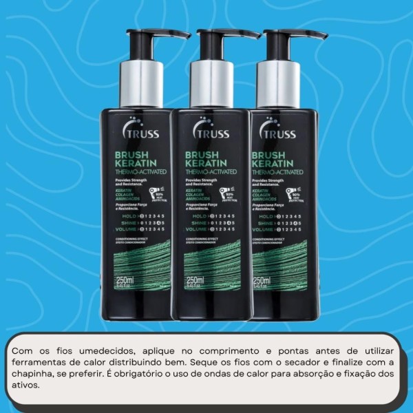 Encontraproduto.com.br - Truss Brush Kit - 3 Leave-ins Reconstrutores 250ml