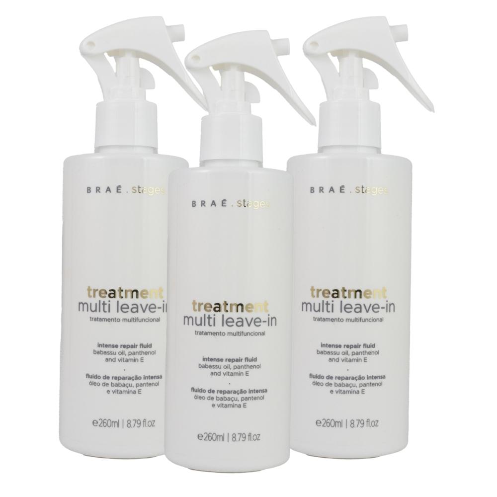 Braé Stages Treatment Multi Kit com 3 Leave-ins 260ml