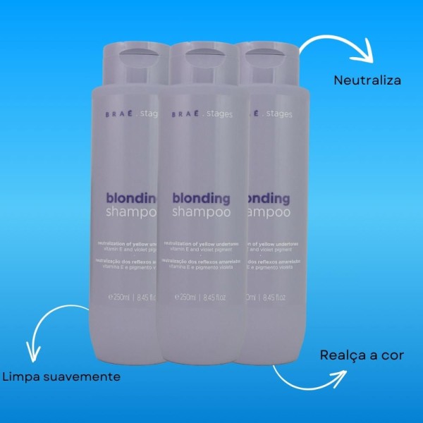 Encontraproduto.com.br - Braé Stages Blonding Kit 3 Shampoo 250ml