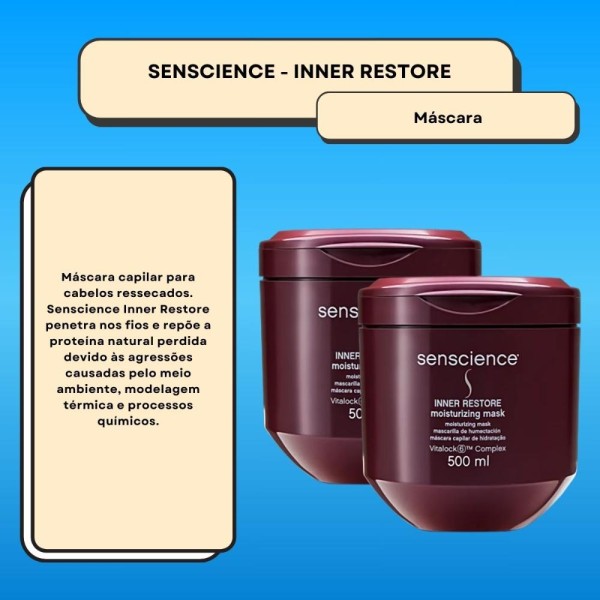 Encontraproduto.com.br - Senscience Inner Restore Kit - 2 Máscaras de Hidratação 500ml